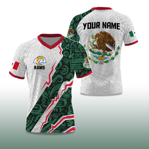 Rams x Mexican Heritage Celebration 2025 V neck Short Sleeve Jersey 2
