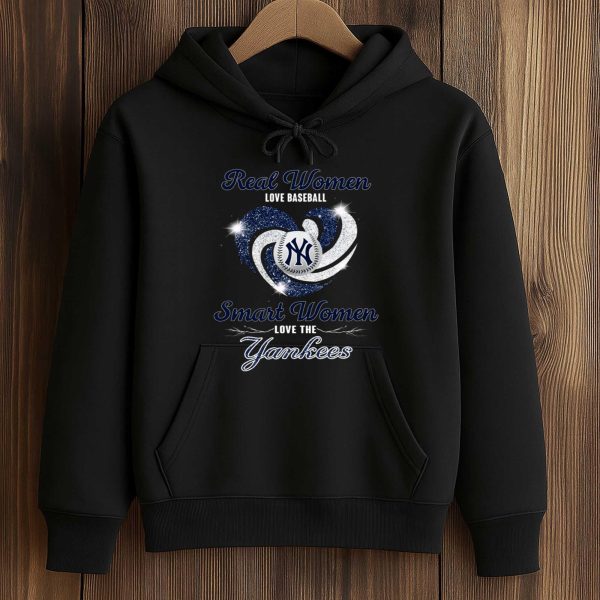 Real Women Love Baseball Smart Women Love The Yankees Shirt 4