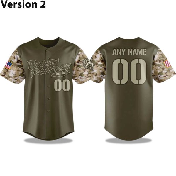 Rocket City Trash Pandas Salute to Service 2025 Jersey 2