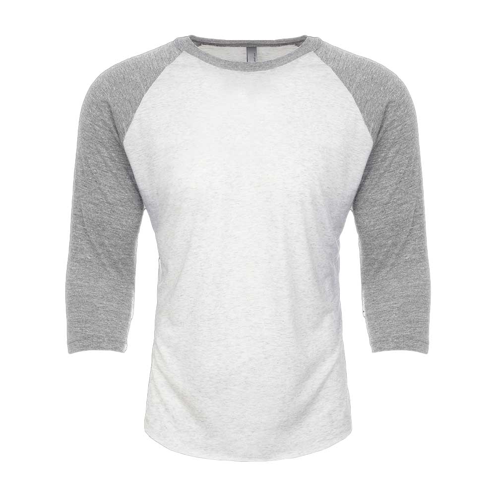 SOLID PREMIUM HEATHER SLEEVES/ HEATHER WHITE BODY