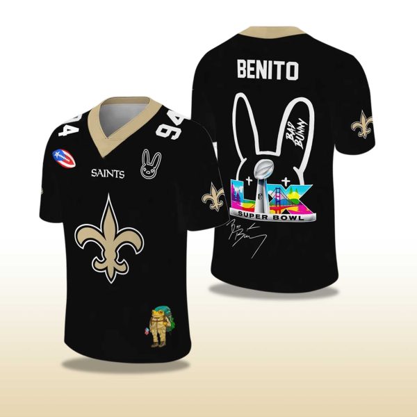Saints Bad Bunny Bowl LX 2025 2026 Football Jersey 2