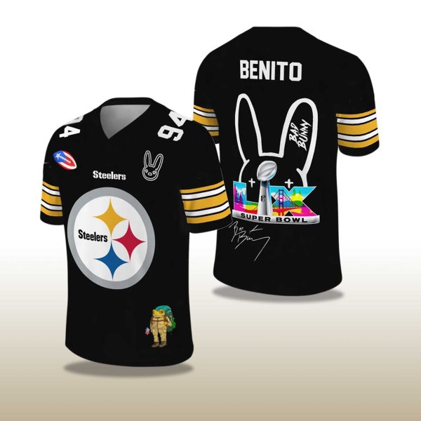 Steelers Bad Bunny Bowl LX 2025 2026 Football Jersey 2