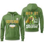 Steelers Land of the Free Because Of The Brave Resist Portland Frog Hoodie