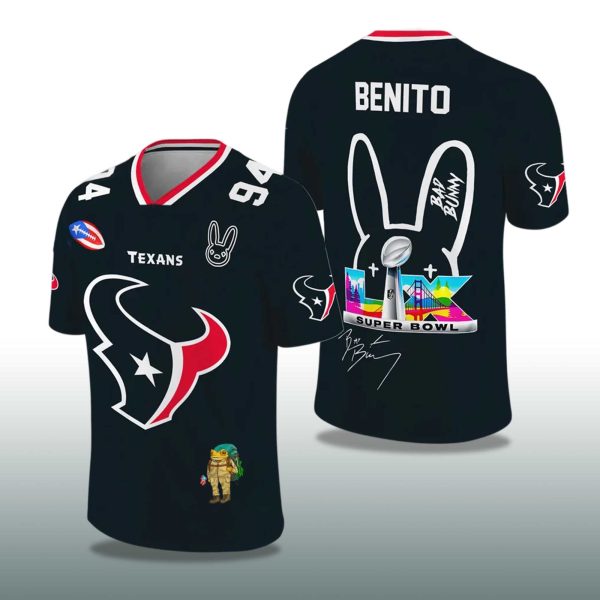Texans Bad Bunny Bowl LX 2025 2026 Football Jersey (2)