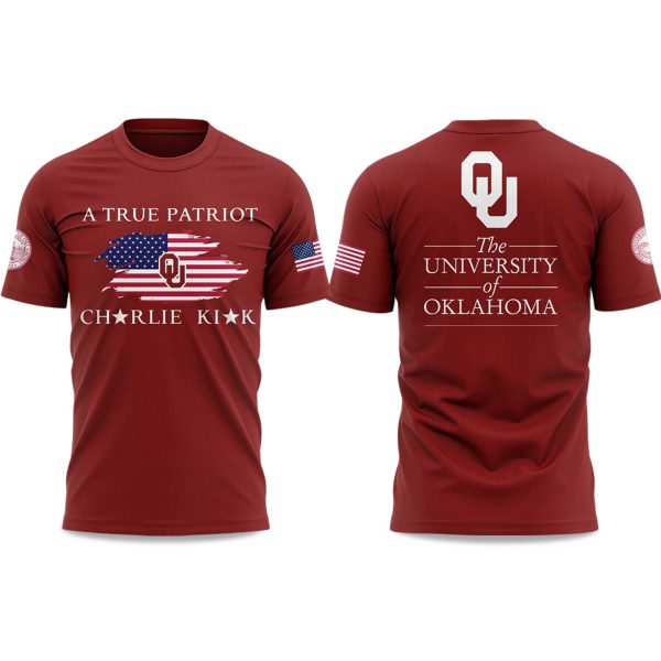 The University Of Oklahoma A True Patriot Charlie Kirk 2025 T Shirt 2