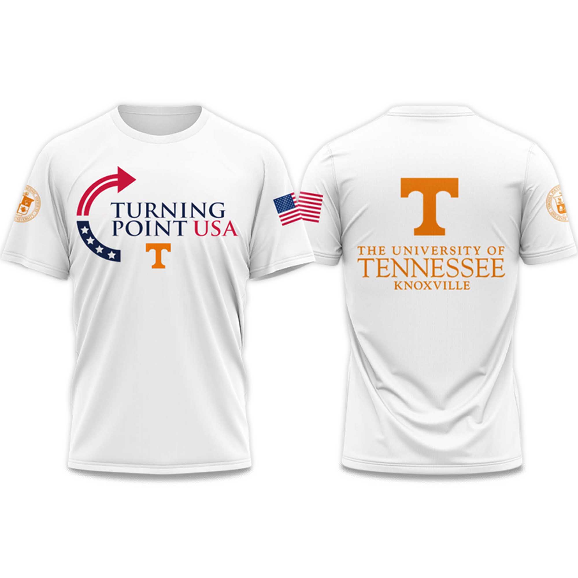 The University Of Tennessee Knoxville Turning Point USA 2025 T-Shirt 1 The University Of Tennessee Knoxville Turning Point USA 2025 T Shirt