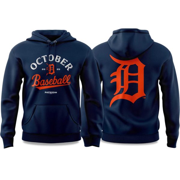 Tigers October Baseball Postseason 2025 Hoodie 1