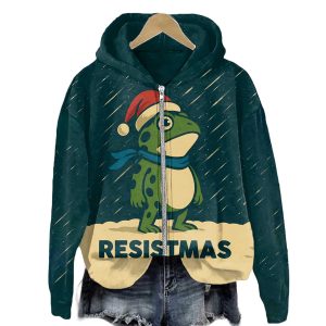 Resistmas Resist Portland Frog Zip Hoodie