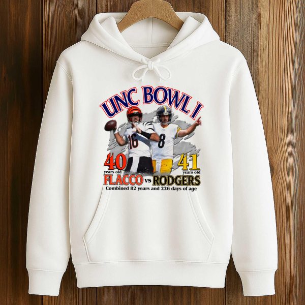 UNC BOWL 40 Years Old Flacco x 41 Years Old Rodgers Shirt