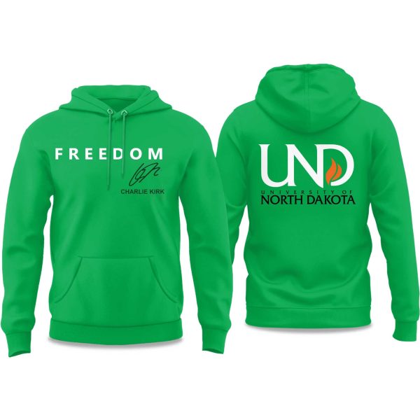 University of North Dakota Freedom Charlie Kirk 2025 Hoodie 3