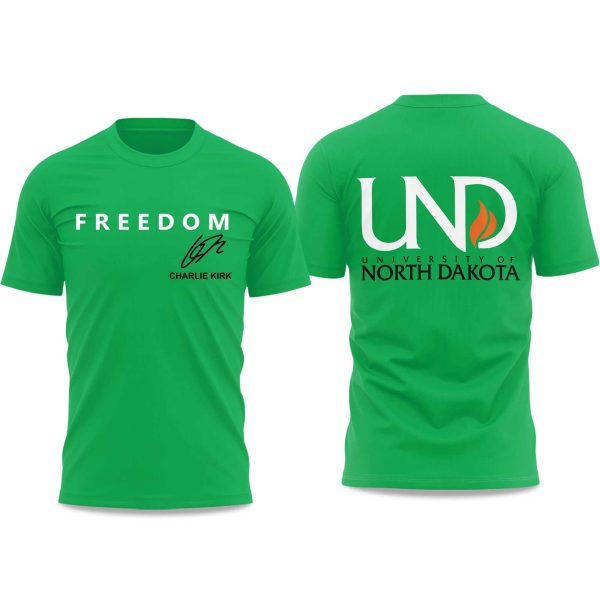 University of North Dakota Freedom Charlie Kirk 2025 Shirt (2)