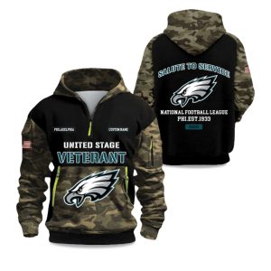 Eagles Salute To Service 2025 Quarter Zip Hoodie 1