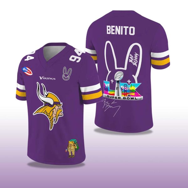 Vikings Bad Bunny Bowl LX 2025 2026 Football Jersey 2