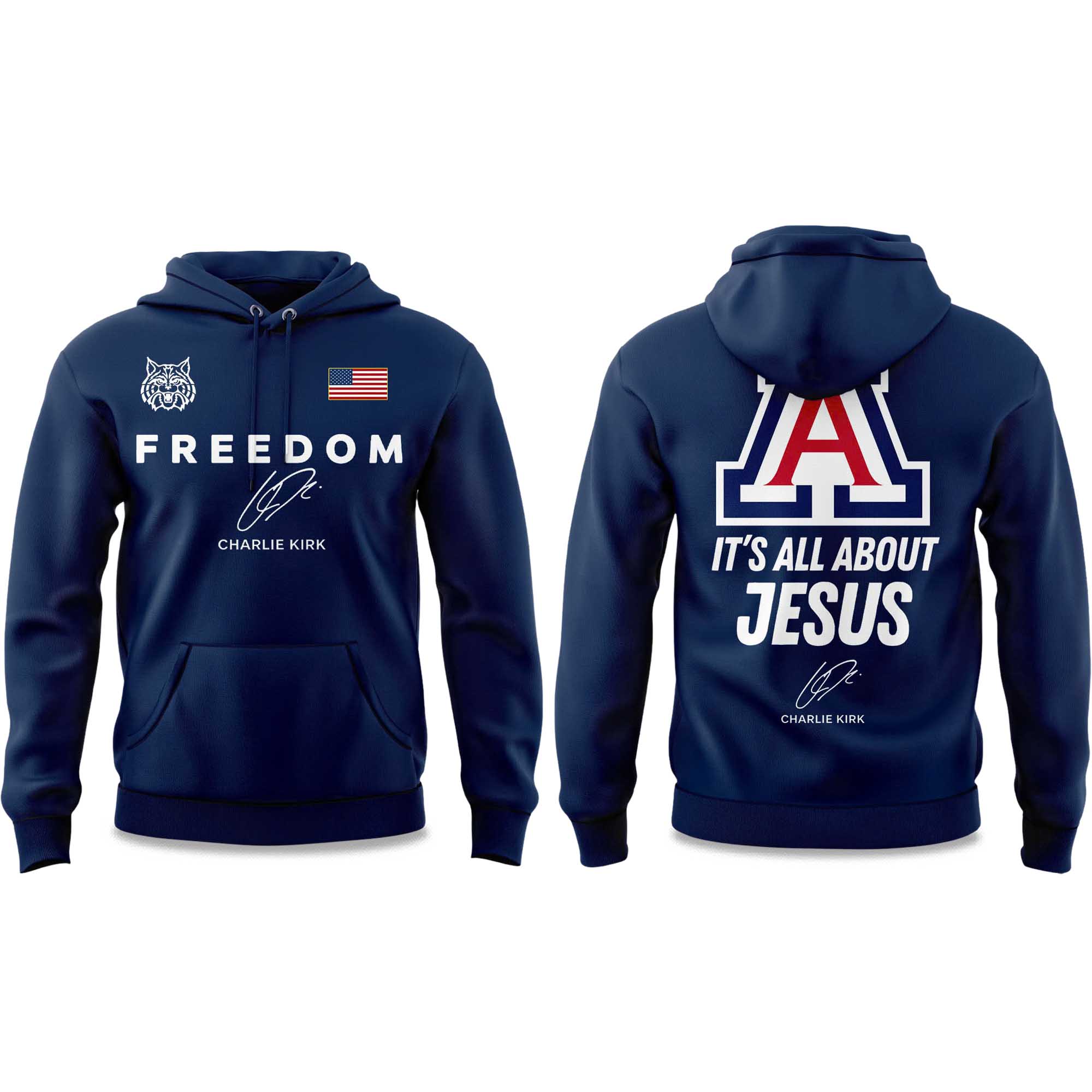 Wildcats FREEDOM It's All About Jesus Charlie Kirk Hoodie 2025 1 Wildcats FREEDOM Its All About Jesus Charlie Kirk Hoodie 2025 1