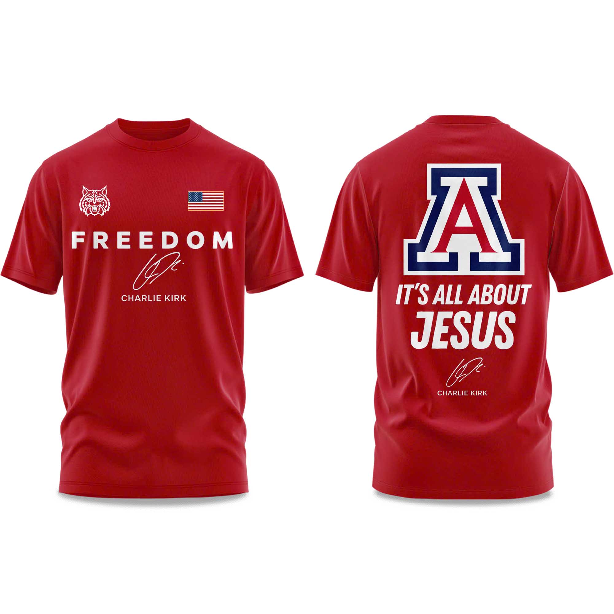 Wildcats FREEDOM It's All About Jesus Charlie Kirk Shirt 2025 4 Wildcats FREEDOM Its All About Jesus Charlie Kirk Shirt 2025 2