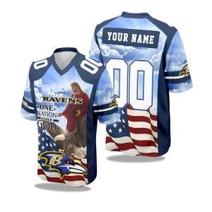 Travens One Nation Under God American 2025 Football Jersey 1