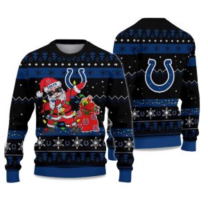 2025 Colts Santa Claus Ugly Christmas Sweater 1