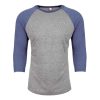 SOLID VINTAGE ROYAL SLEEVES/ PREMIUM HEATHER BODY