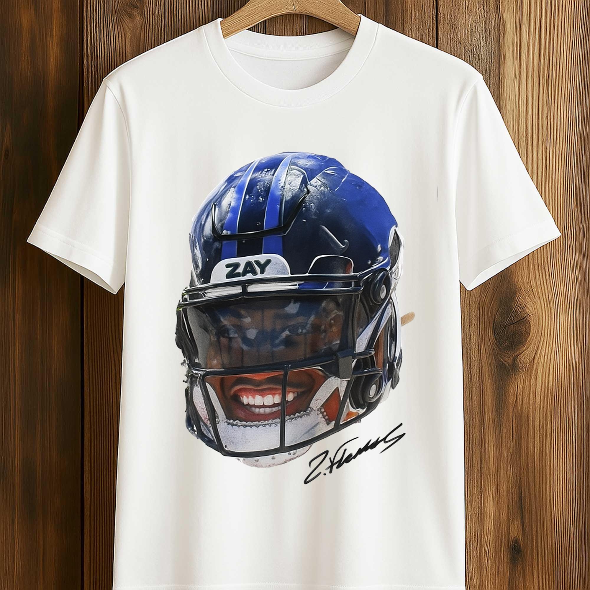 Zay Flowers Signature Football Portrait Shirt Zay Flowers Signature Football Portrait Shirt