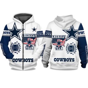 Cowboys Americas Team Zip Hoodie 1