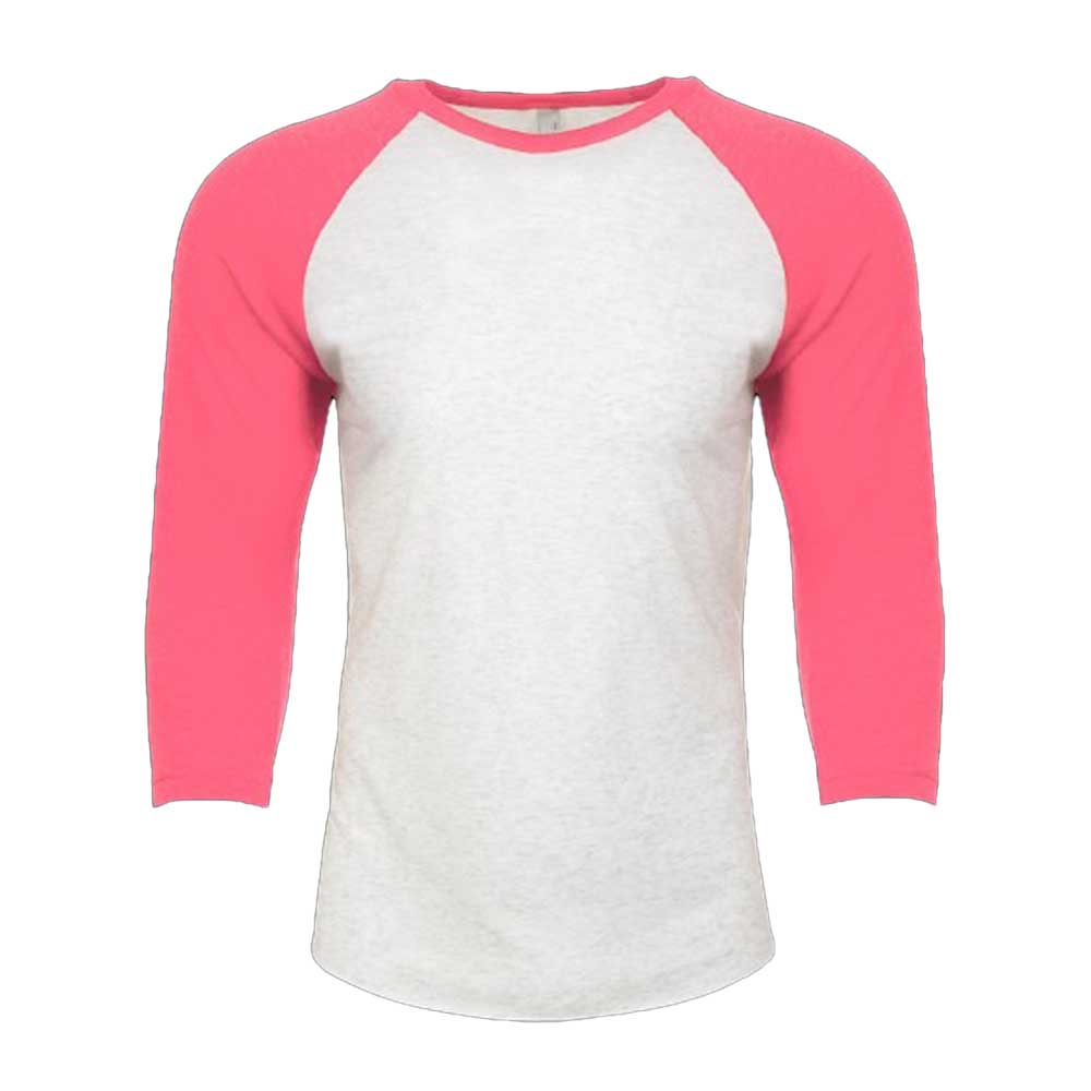 SOLID VINTAGE PINK SLEEVES/ HEATHER WHITE BODY