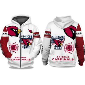 Arizona Cardnals Americas Team Zip Hoodie 1