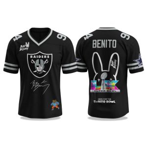 Raiders Bad Bunny Bowl LX 2025 2026 Jersey 1