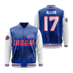 Josh Allen 17 Bills 2025 Plucked Baseball Jacket 2