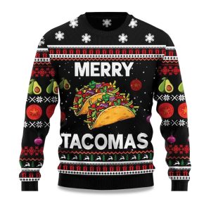 2025 Merry Tacomas Ugly Christmas Sweater 1