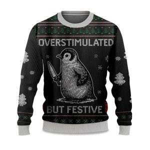 2025 Overstimulated but Festive Christmas Ugly Sweater 1