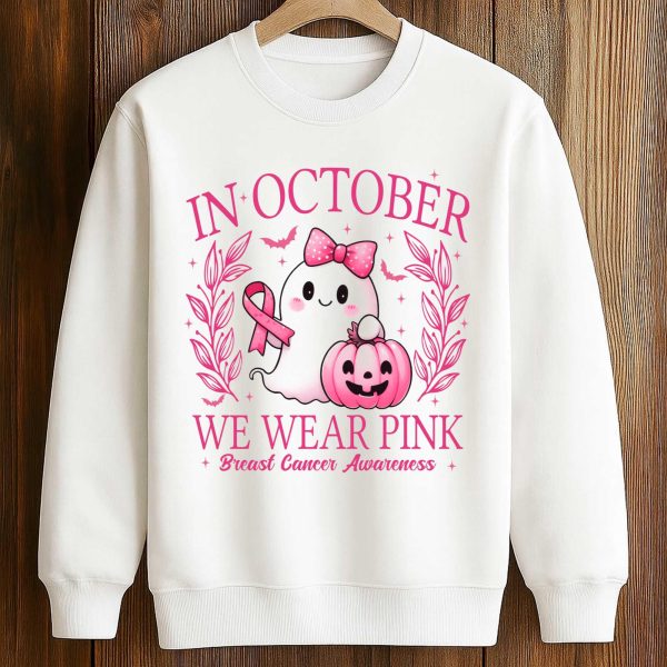 In October We Wear Pink Breast Cancer Awareness Shirt 3