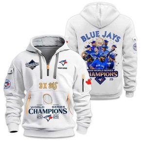 Blue Jays 3X WS Champions 2025 Zip Hoodie