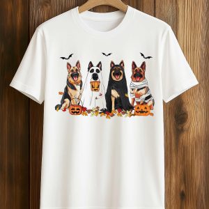 German shepherd Ghost Dogs Halloween Shirt 1