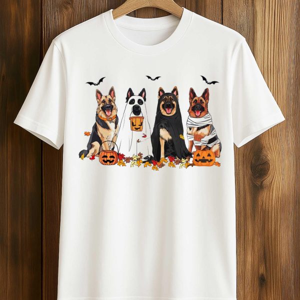 German shepherd Ghost Dogs Halloween Shirt 1