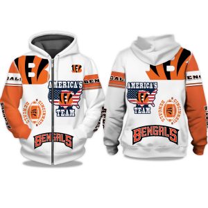 Bengals Americas Team Zip Hoodie 1