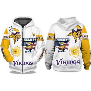 Vikings Americas Team Zip Hoodie 1