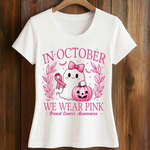 In October We Wear Pink Breast Cancer Awareness Shirt 2