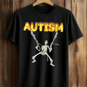 Greta Thunberg Autism Skeleton Gun Fire Shirt