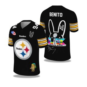 Steelers Bad Bunny Bowl LX 2025 2026 Football Jersey 1