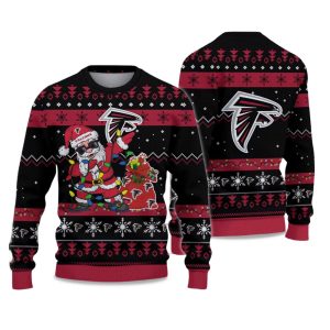 2025 Falcons Santa Claus Ugly Christmas Sweater 1