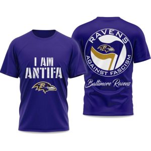 I Am Antifa Ravens Against Fascism Shirt 1