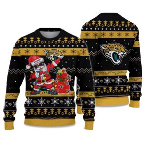 2025 Jaguars Santa Claus Ugly Christmas Sweater 1