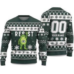 2025 Packers Portland Frog Resist Ugly Christmas Sweater 1