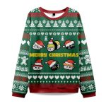 2025 Cute Sushi Cat Christmas Ugly Sweater