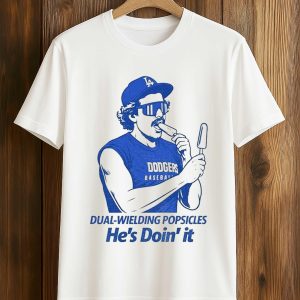 Kiké Hernandez Dual Wielding Popsicles He’s Doin’ It Shirt