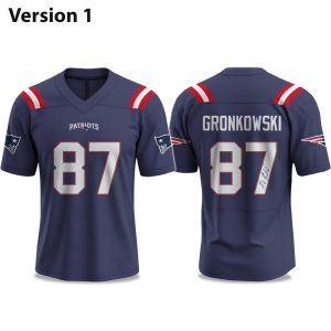 Patriots Rob Gronkowski Signature 2025 Football Jersey (1)