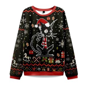 2025 Messy Cat Christmas Ugly Sweater 1