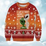 2025 Aliens I Love Your Weird Brain Christmas Ugly Sweater