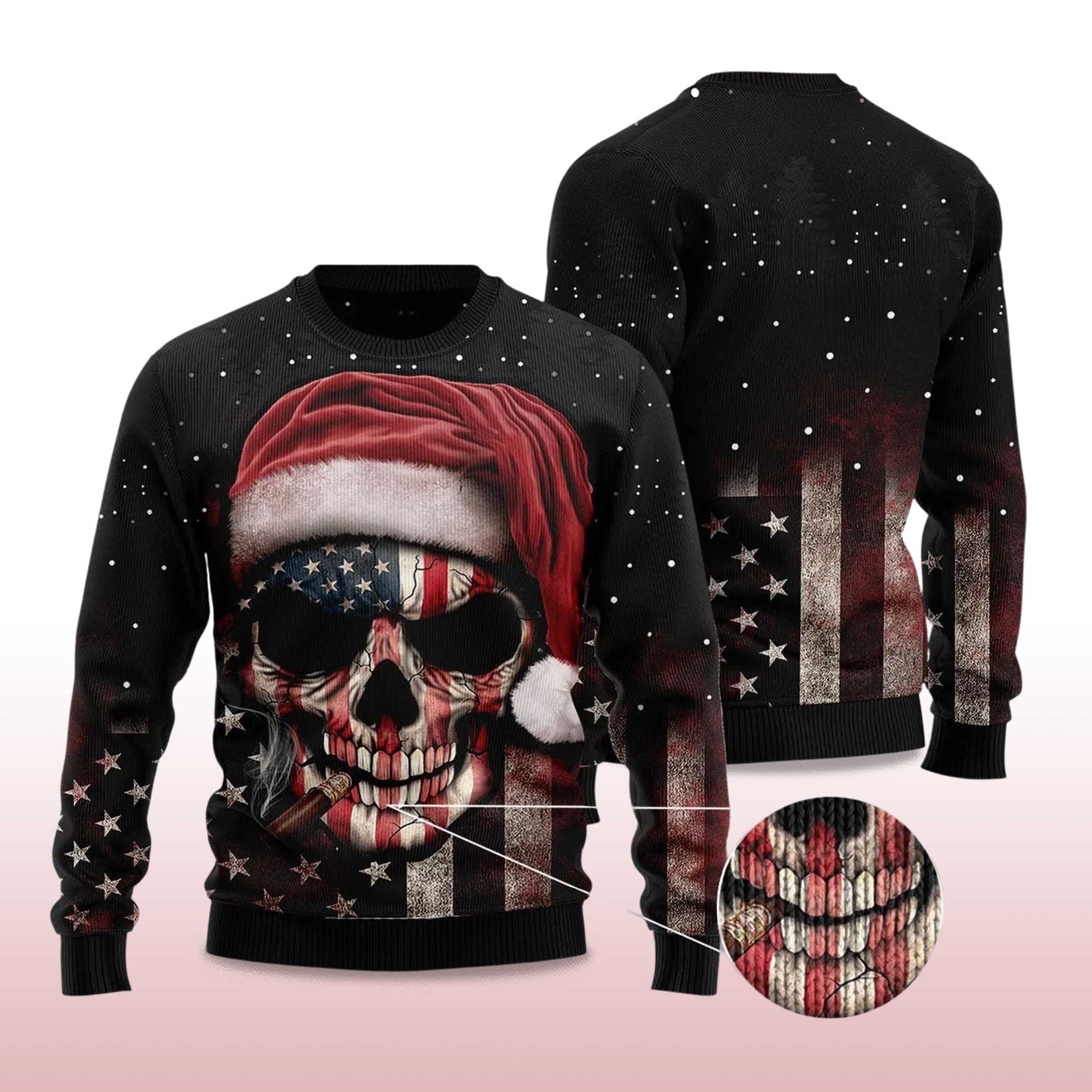 2025 Amazing Skull Christmas Ugly Christmas Sweater 2 2025 Amazing Skull Christmas Ugly Christmas Sweater 2