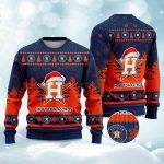 2025 Astros Snowflakes Christmas Ugly Sweater